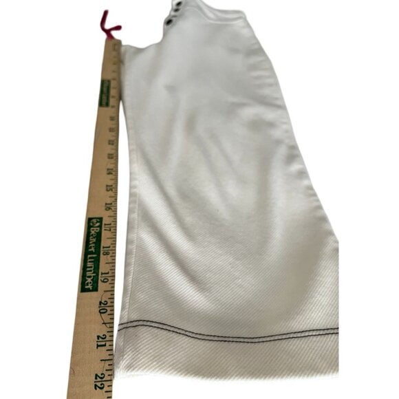 🌸4/$50🌸 ZARA W&B Ivory 5 Button Fly Side Pocket Baggy Capri Pants - Picture 11 of 16